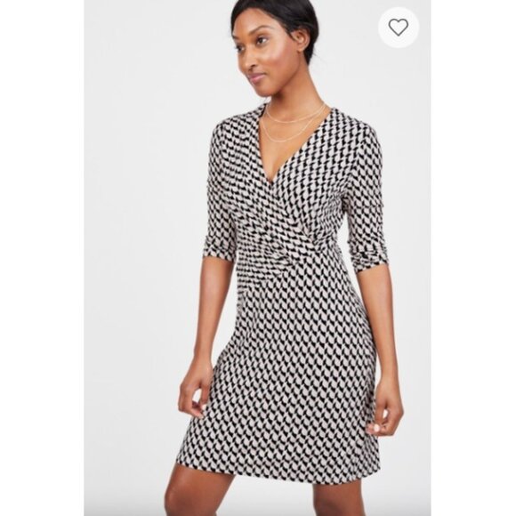 NEW Laundry by Shelli Segal for Le Tote Patterned Faux Wrap Dress Sz. - Picture 2 of 4